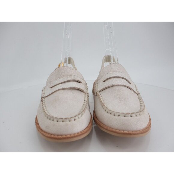 Dolce Vita Hardi Penny Loafer Slingback LowHeel White Crinkled Leather Size 8 - Picture 3 of 12